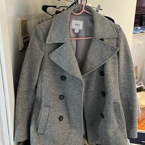 Old navy grey wool coat